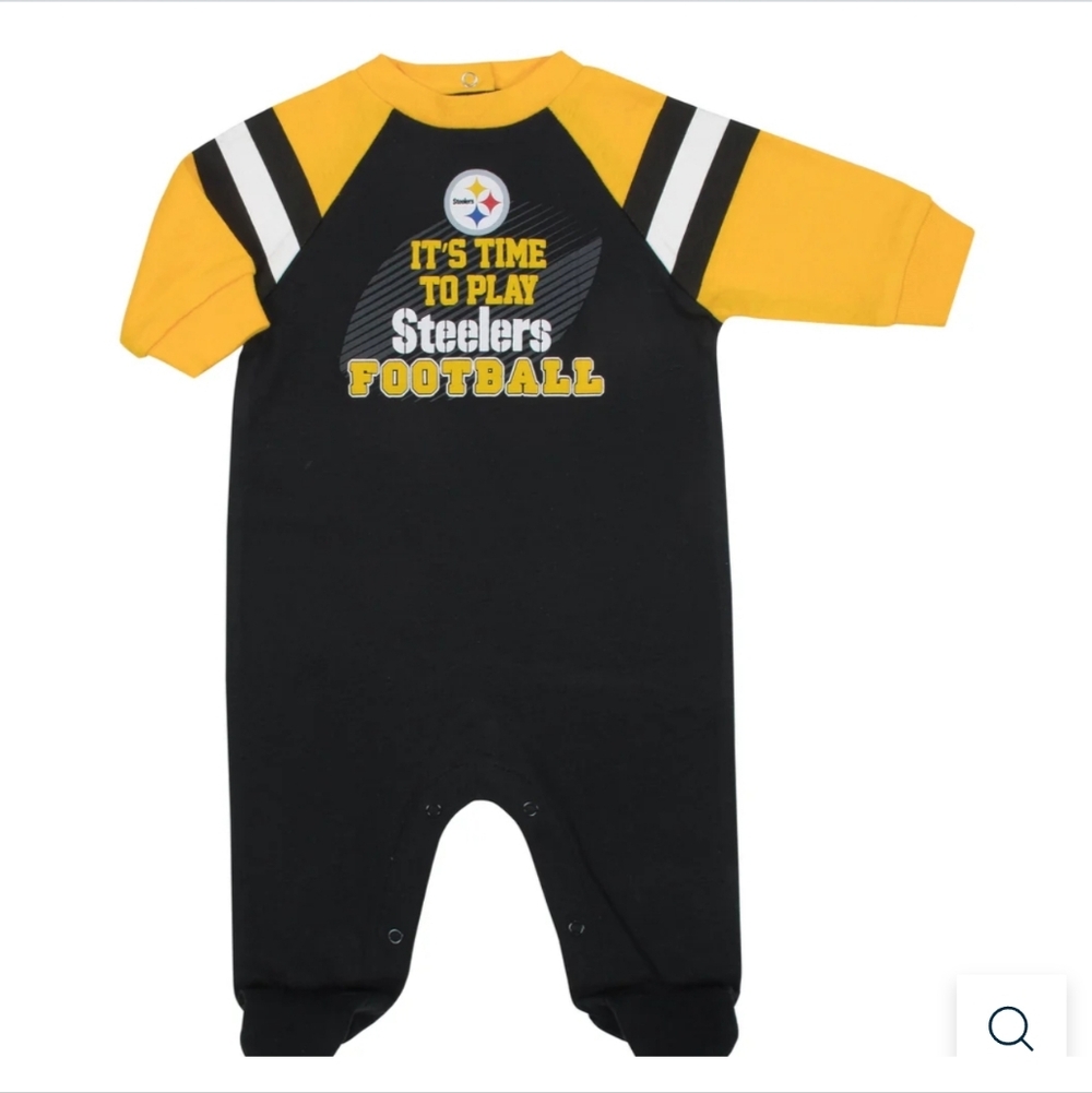 NFL Gerber Pittsburgh Steelers Baby Boy Onesie with Snap Closure